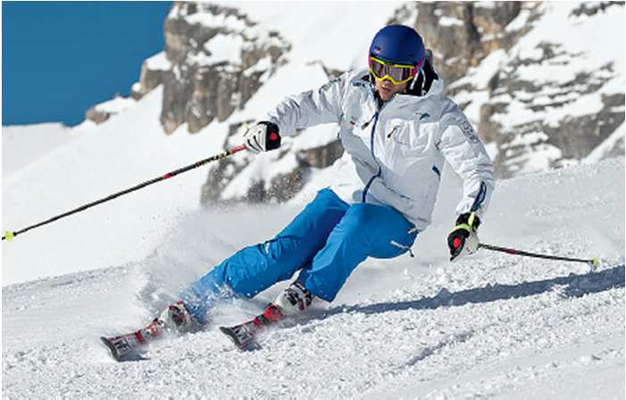Lernebene rot Variabel Skifahren Kurvensteuerung verbessern 2 Verbesserungsmöglichkeiten: 1. Knie + Becken in Richtung Kurvenmitte bewegen 2.