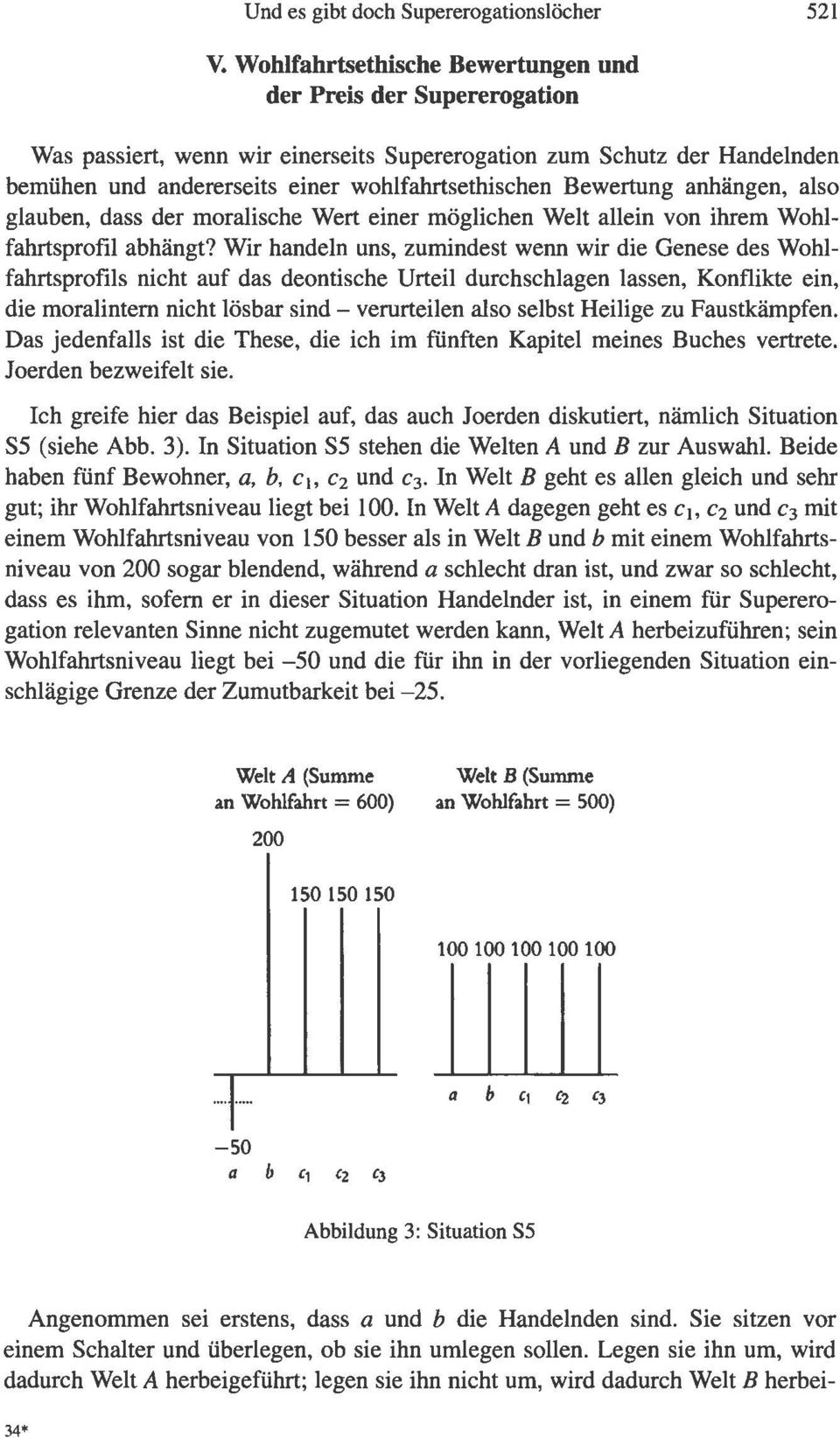 anhängen, also glauben, dass der moralische Wert einer möglichen Welt allein von ihrem Wohl- Wohlfahrtsprofil abhängt?