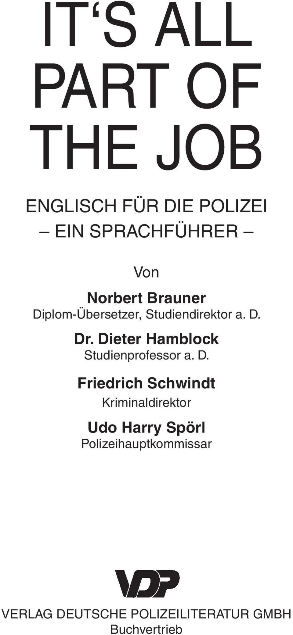 Dieter Hamblock Studienprofessor a. D.