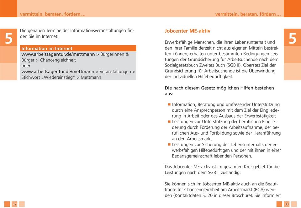 de/mettmann > Bürgerinnen & Bürger > Chancengleichheit oder www.