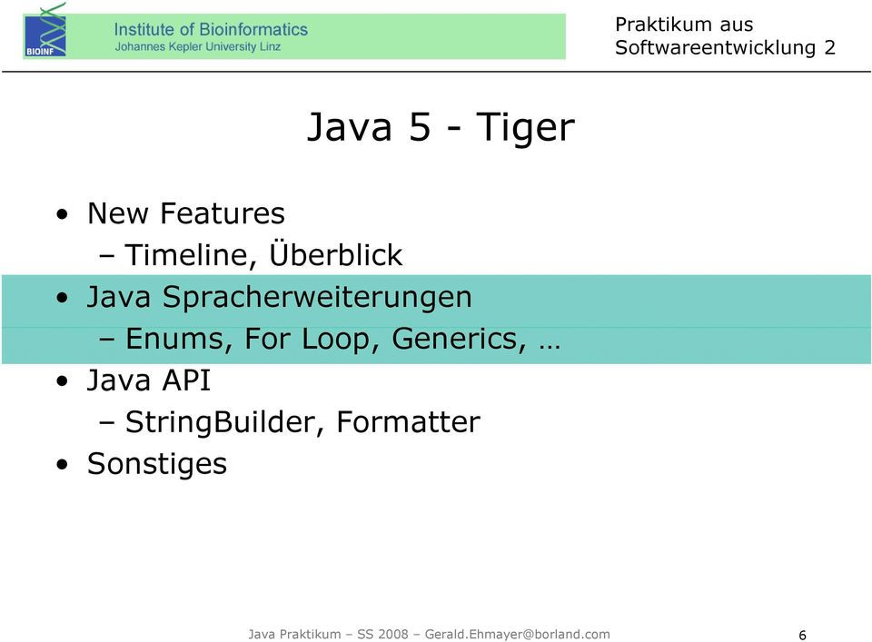 Generics, Java API StringBuilder, Formatter