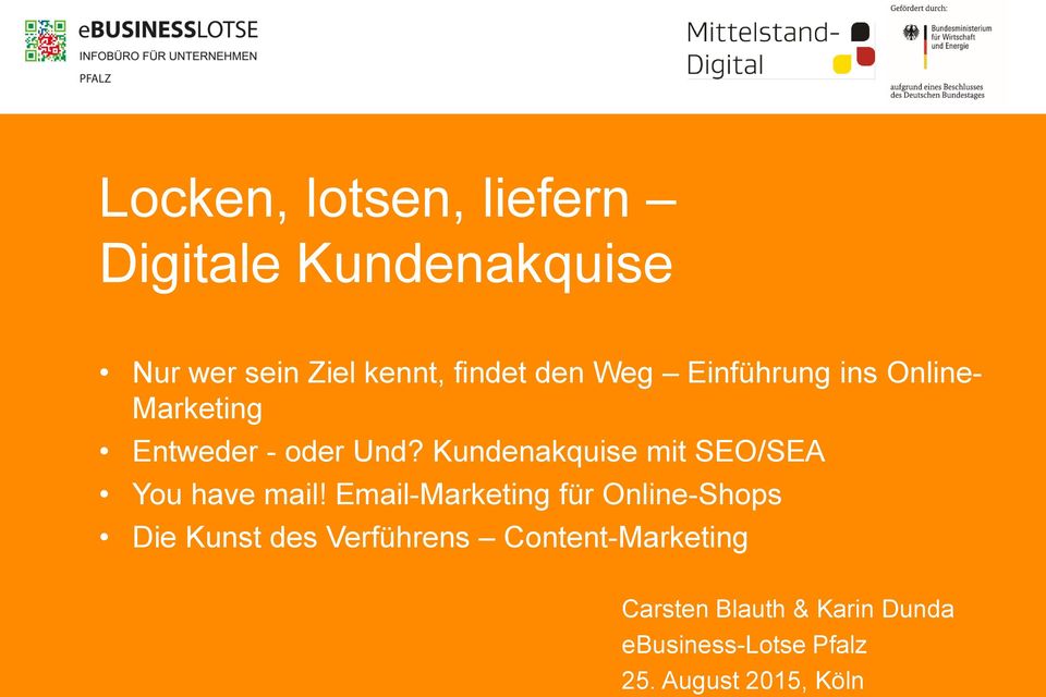 Kundenakquise mit SEO/SEA You have mail!