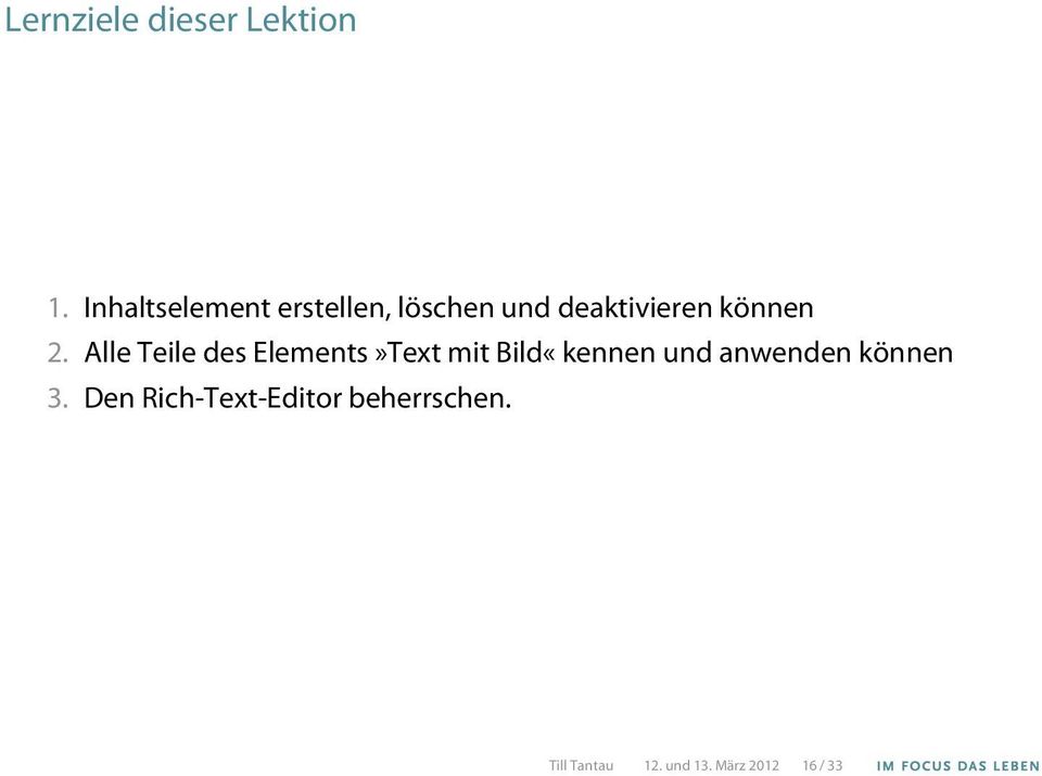 2. Alle Teile des Elements»Text mit Bild«kennen und