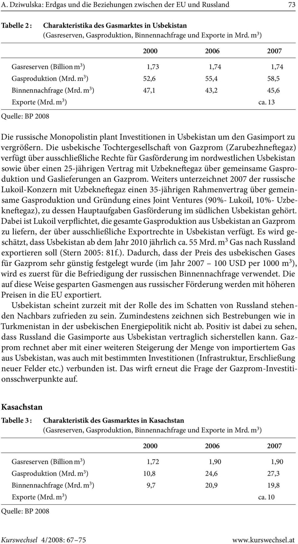 13 Quelle : BP 2008 Die russische Monopolistin plant Investitionen in Usbekistan um den Gasimport zu vergrößern.