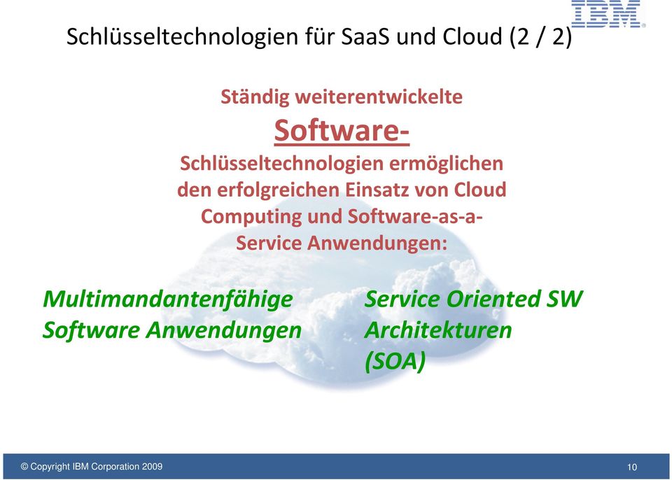 Computing und Software-as-a- Service Anwendungen: Multimandantenfähige Software