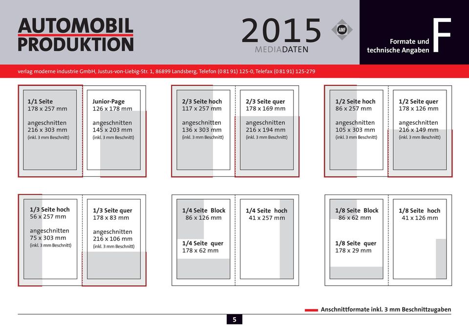 3 mm Beschnitt) angeschnitten 105 x 303 mm (inkl. 3 mm Beschnitt) angeschnitten 216 x 149 mm (inkl.