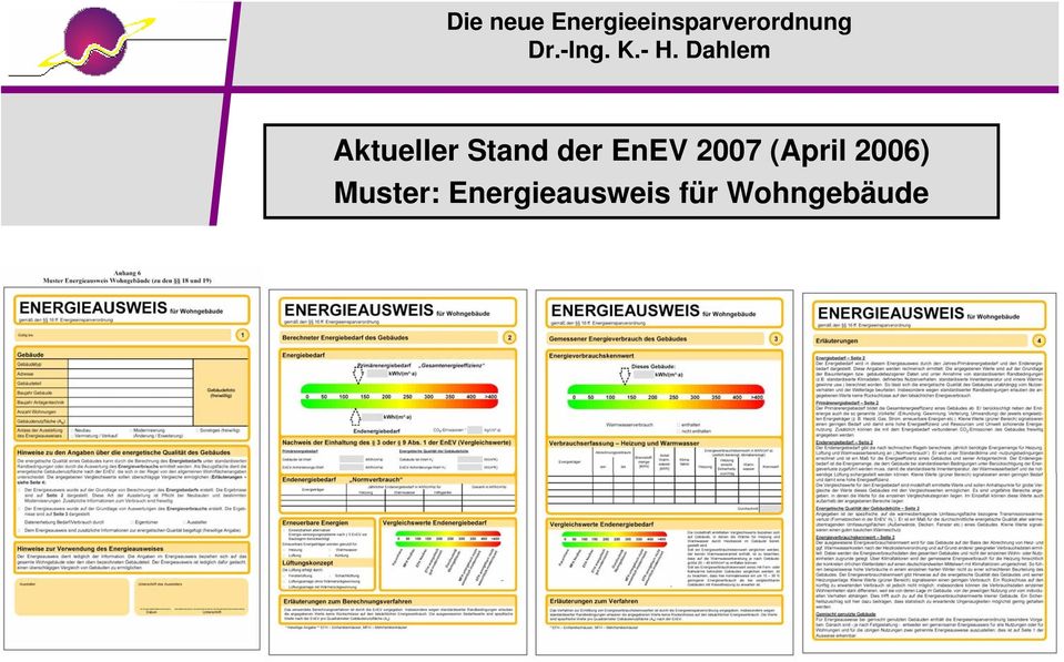Muster: Energieausweis
