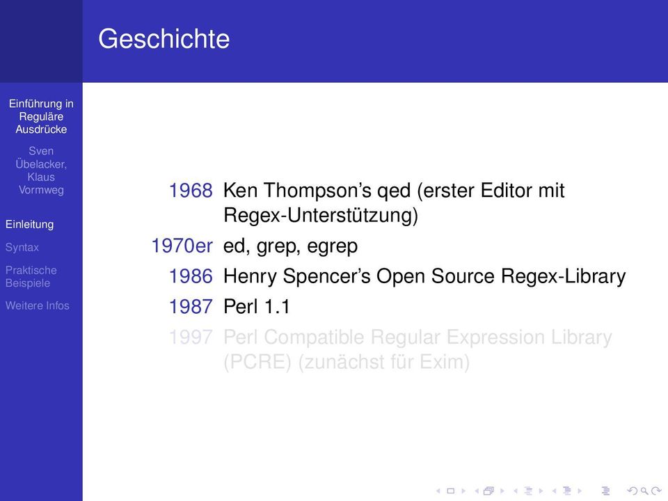 Spencer s Open Source Regex-Library 1987 Perl 1.