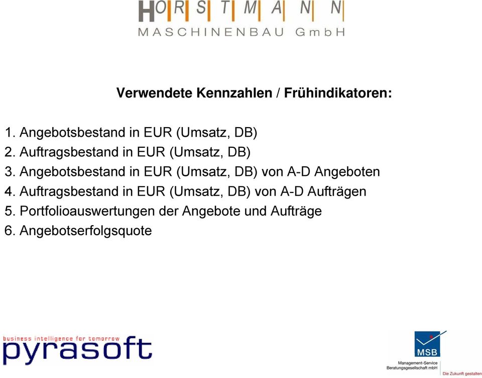 Angebotsbestand in EUR (Umsatz, DB) von A-D Angeboten 4.