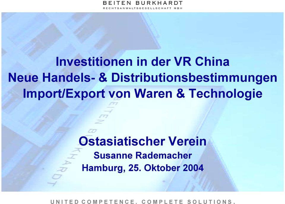 Technologie Ostasiatischer Verein Susanne Rademacher