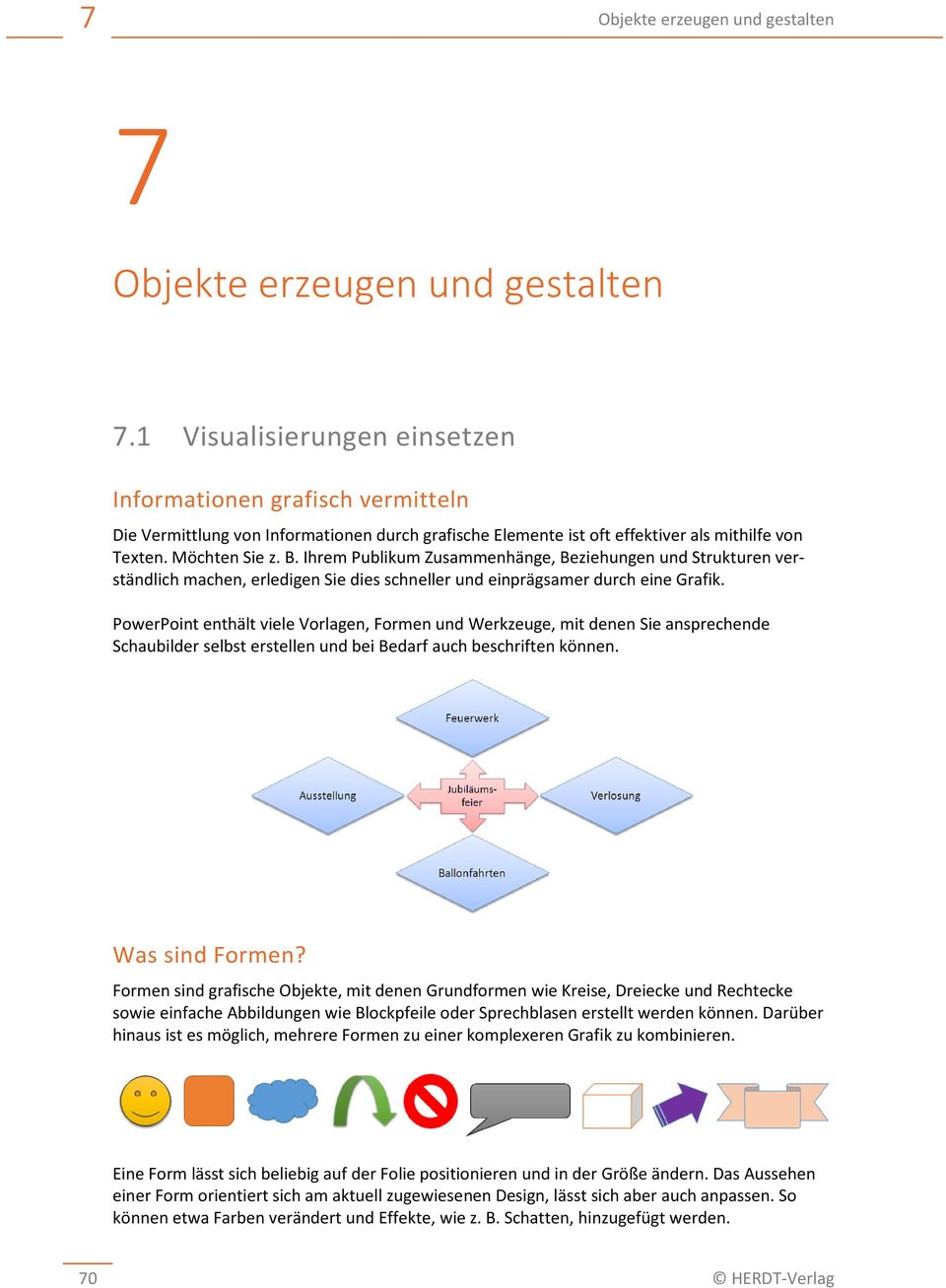 PowerPoint enthält viele Vorlagen, Formen und Werkzeuge, mit denen Sie ansprechende Schaubilder selbst erstellen und bei Bedarf auch beschriften können. Was sind Formen?