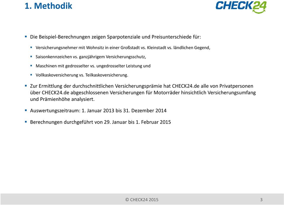 Teilkaskoversicherung. Zur Ermittlung der durchschnittlichen Versicherungsprämie hat CHECK24.de alle von Privatpersonen über CHECK24.