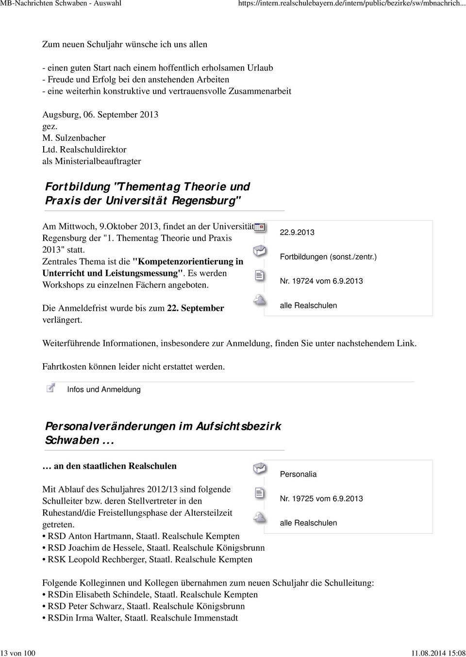 vertrauensvolle Zusammenarbeit Augsburg, 06. September 2013 gez. M. Sulzenbacher Ltd.