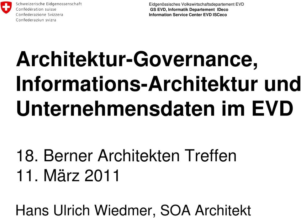 Architektur-Governance, Informations-Architektur und