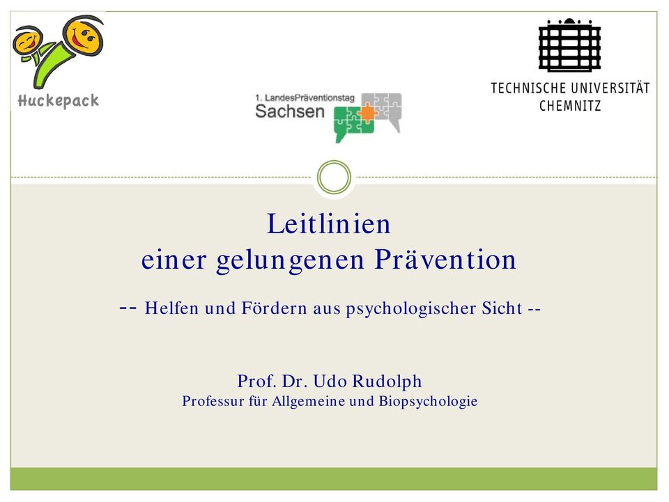 psychologischer Sicht -- Prof. Dr.