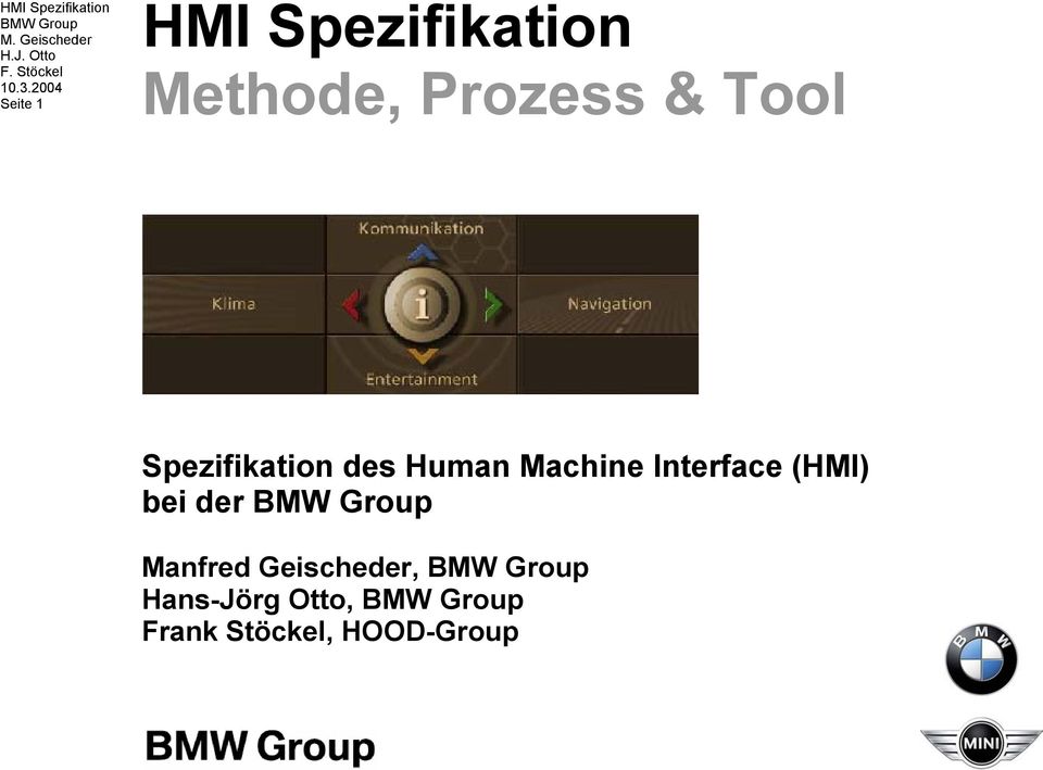 Machine Interface (HMI) bei der Manfred