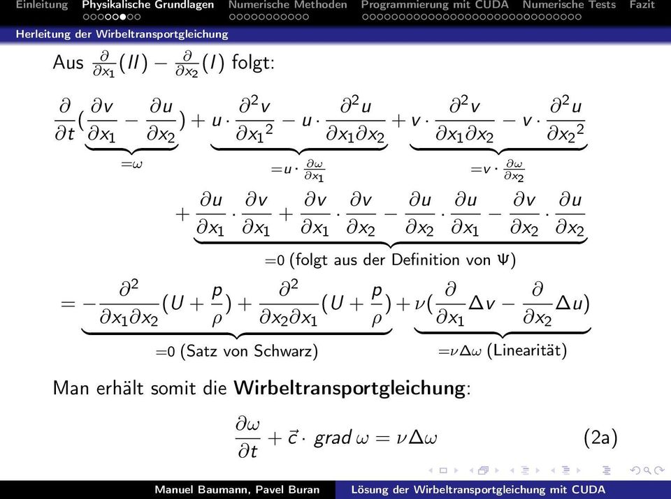 x } {{ 2 } =0 (folgt aus der Definition von Ψ) = 2 (U + p x 1 x 2 ρ ) + 2 (U + p x 2 x 1 ρ ) + ν( v x } {{ } 1 =0