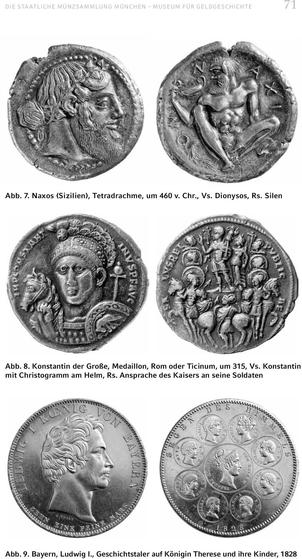 Konstantin der Große, Medaillon, Rom oder Ticinum, um 315, Vs.