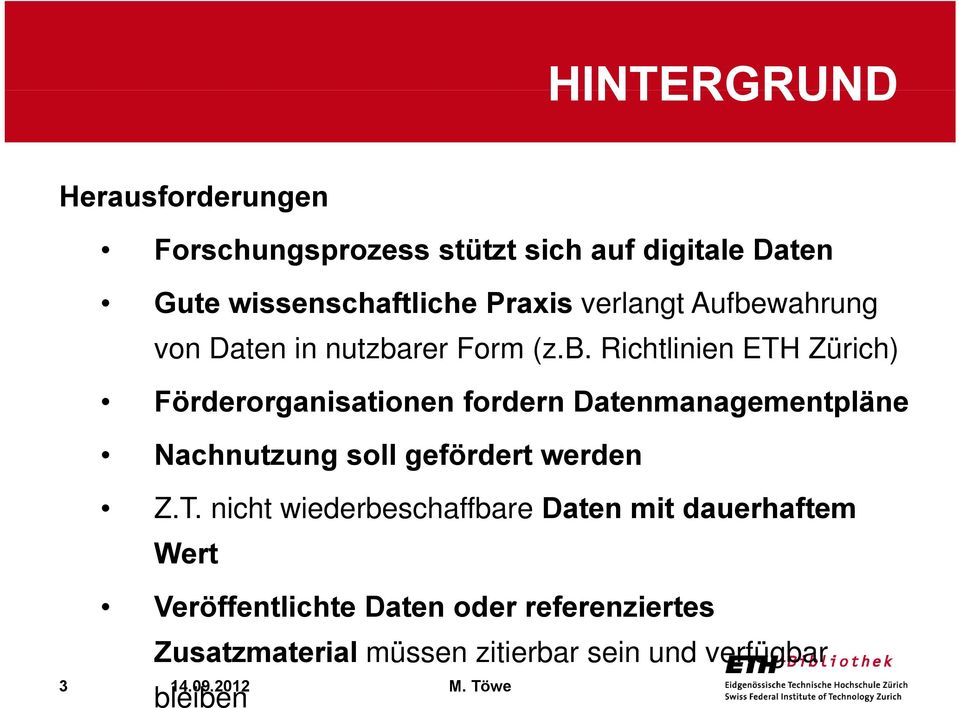 wahrung von Daten in nutzba