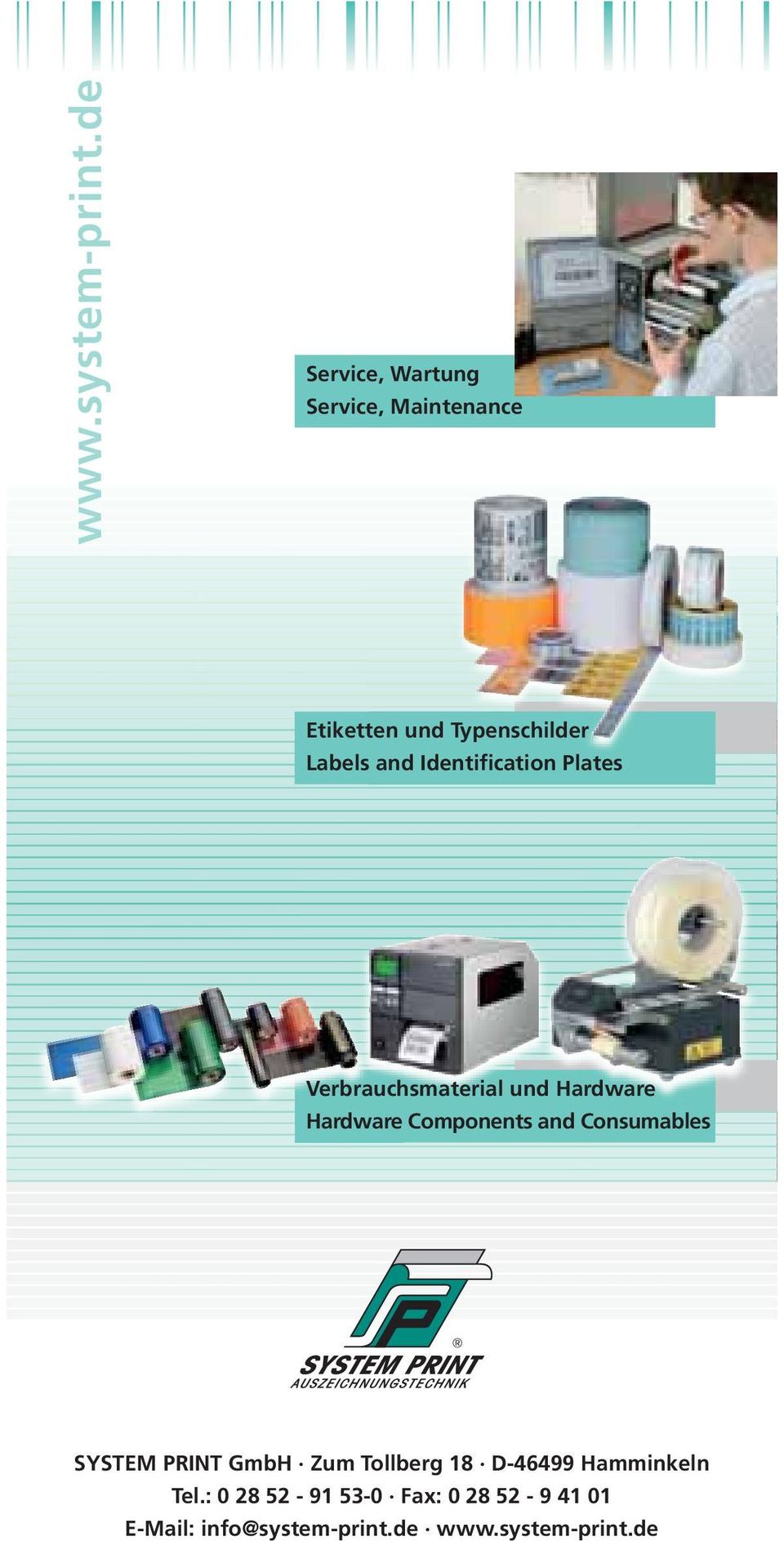 Identification Plates Verbrauchsmaterial und Hardware Hardware Components and