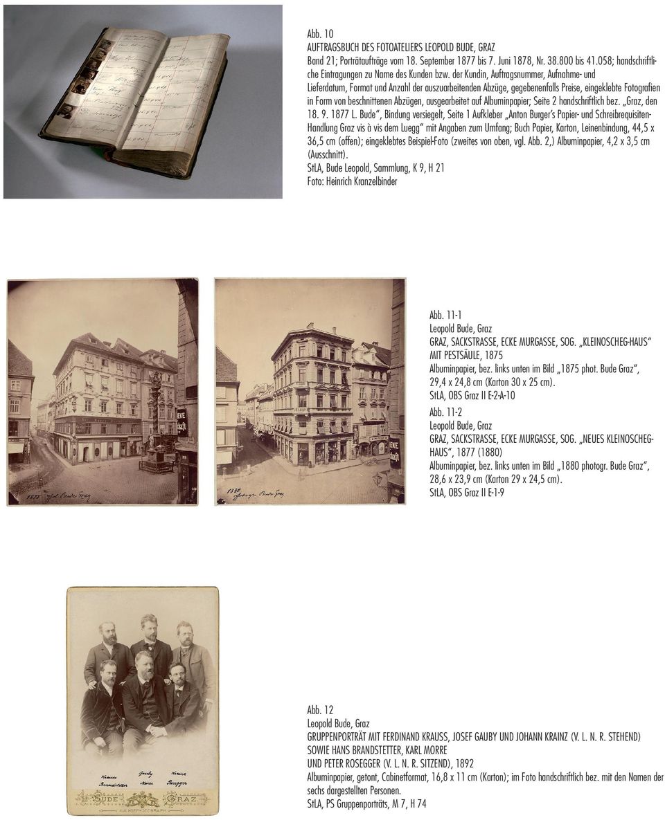 auf Albuminpapier; Seite 2 handschriftlich bez. Graz, den 18. 9. 1877 L.