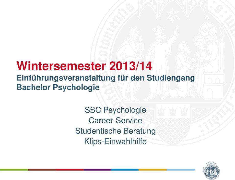 Studiengang Bachelor Psychologie SSC