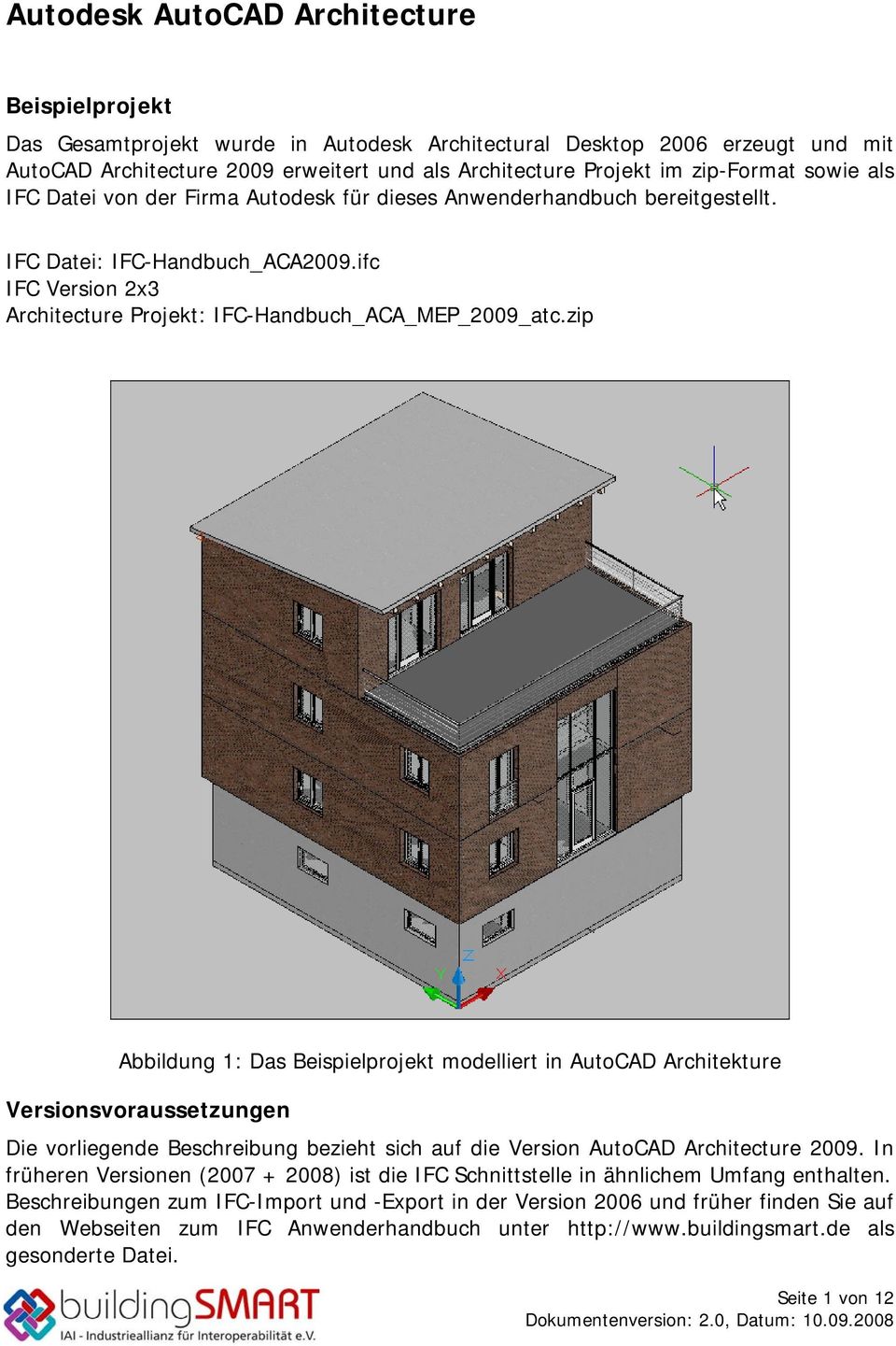 ifc IFC Version 2x3 Architecture Projekt: IFC-Handbuch_ACA_MEP_2009_atc.