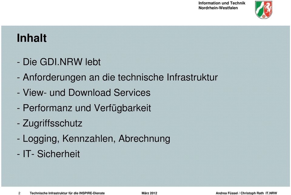 Infrastruktur - View- und Download Services -