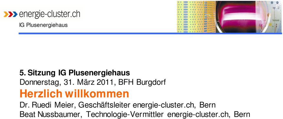 Ruedi Meier, Geschäftsleiter energie-cluster.