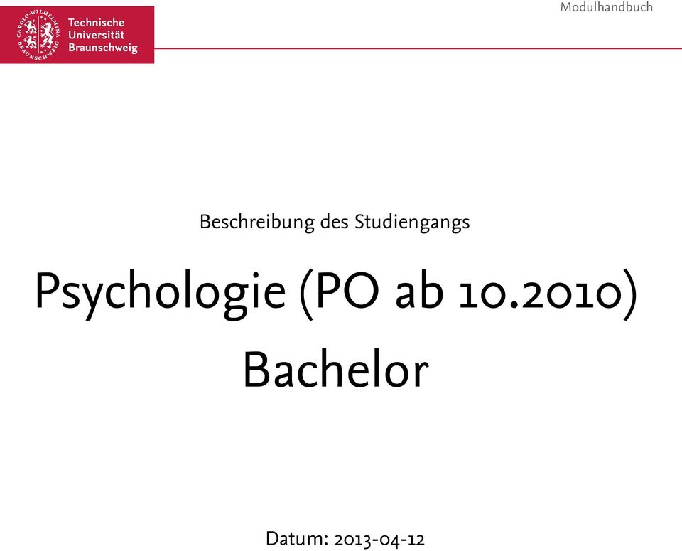 Studiengangs Psychologie