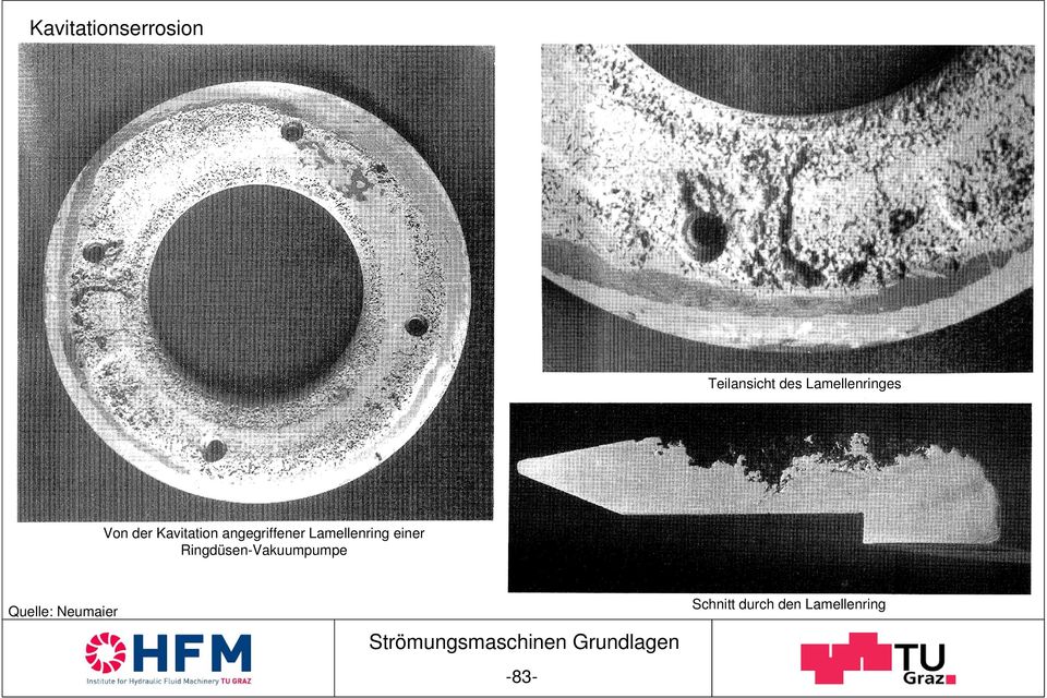 angegriffener Lamellenring einer