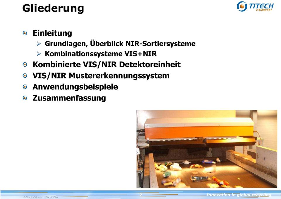 Kombinierte VIS/NIR Detektoreinheit VIS/NIR