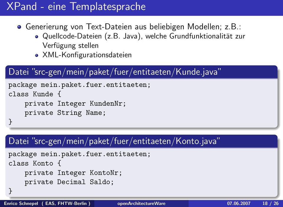 java package mein.paket.fuer.