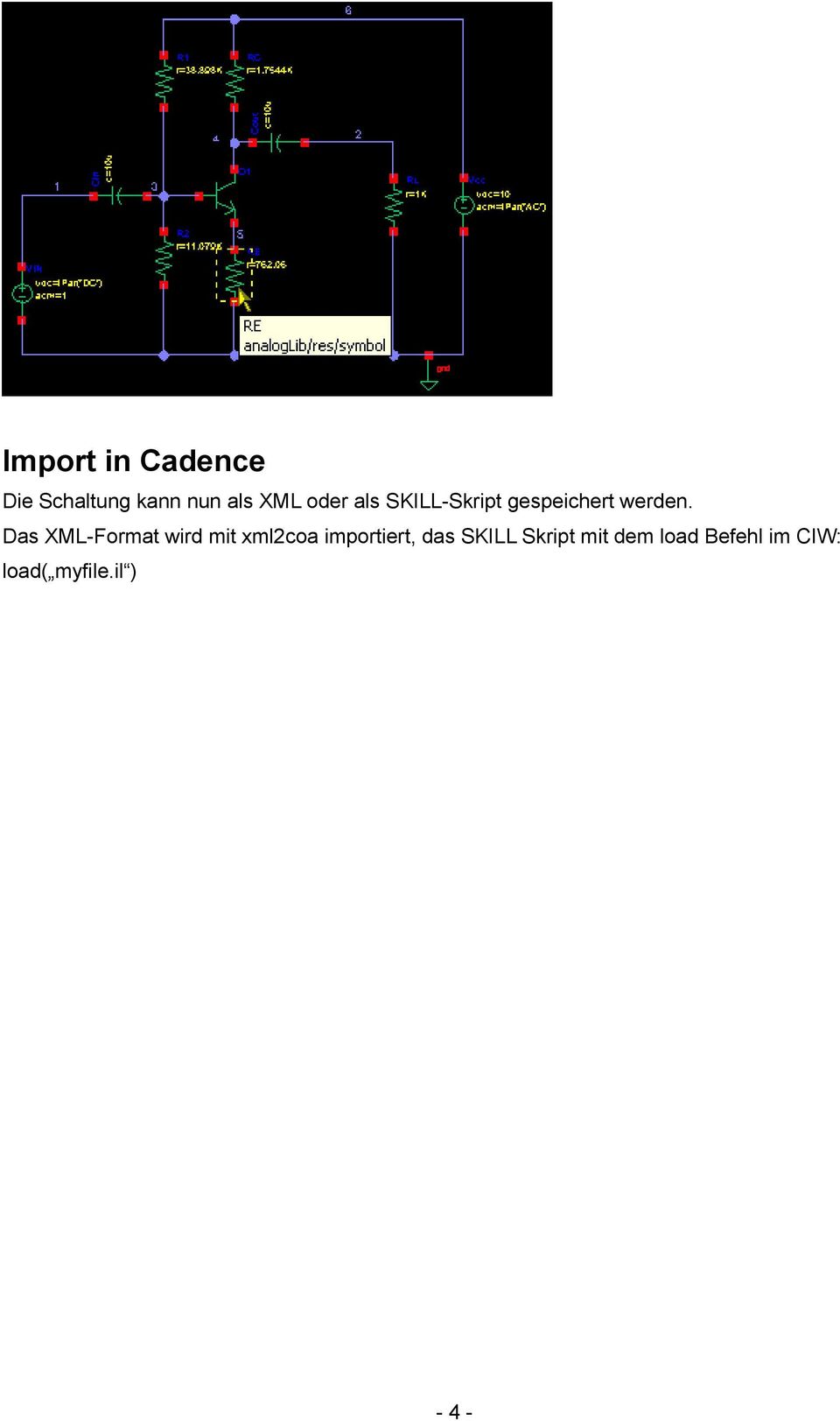 Das XML-Format wird mit xml2coa importiert, das