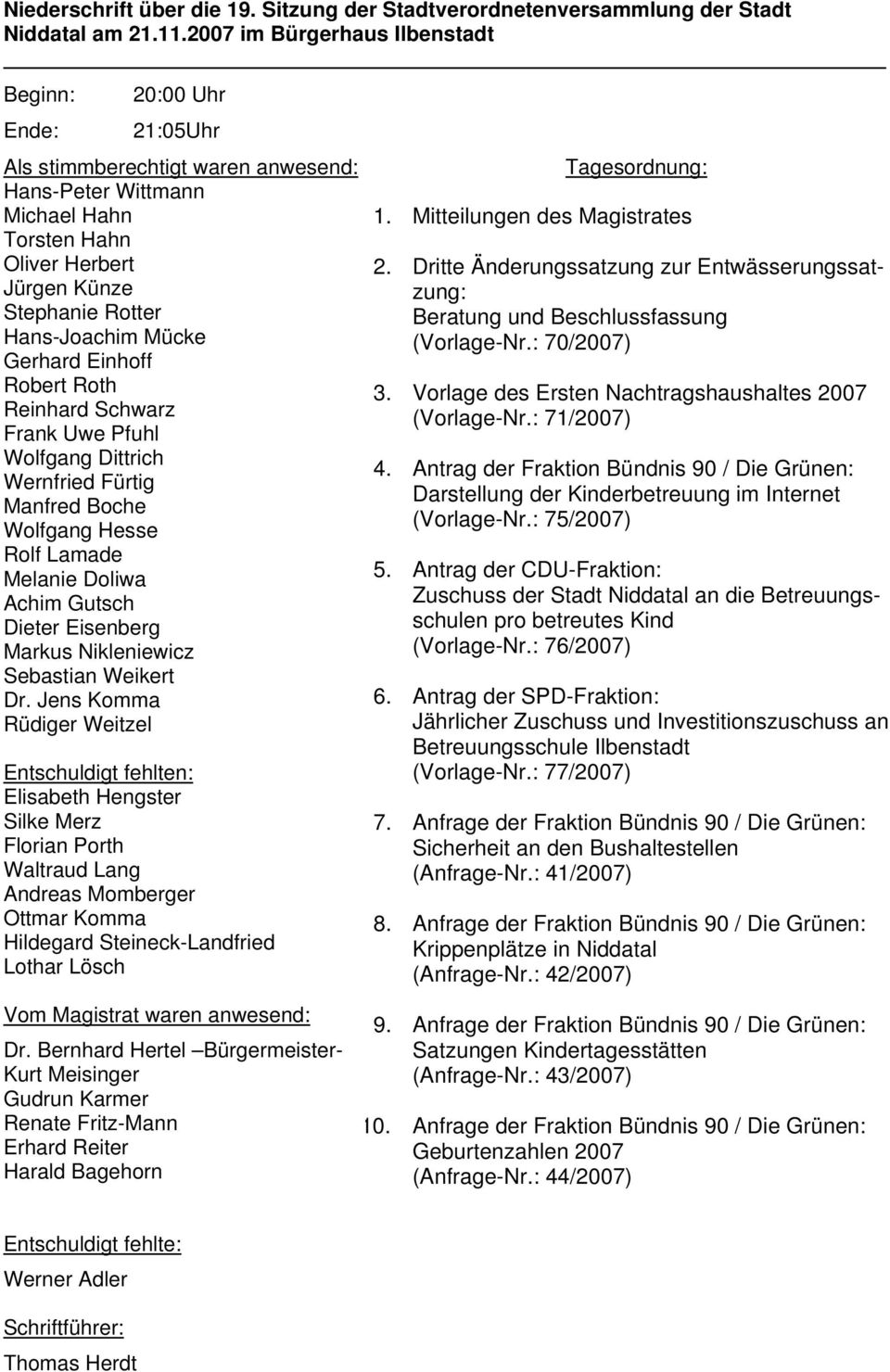 Hans-Joachim Mücke Gerhard Einhoff Robert Roth Reinhard Schwarz Frank Uwe Pfuhl Wolfgang Dittrich Wernfried Fürtig Manfred Boche Wolfgang Hesse Rolf Lamade Melanie Doliwa Achim Gutsch Dieter