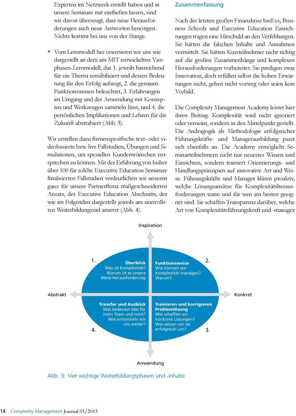 jeweils hinreichend für ein Thema sensibilisiert und dessen Bedeutung für den Erfolg aufzeigt, 2. die genauen Funktionsweisen beleuchtet, 3.