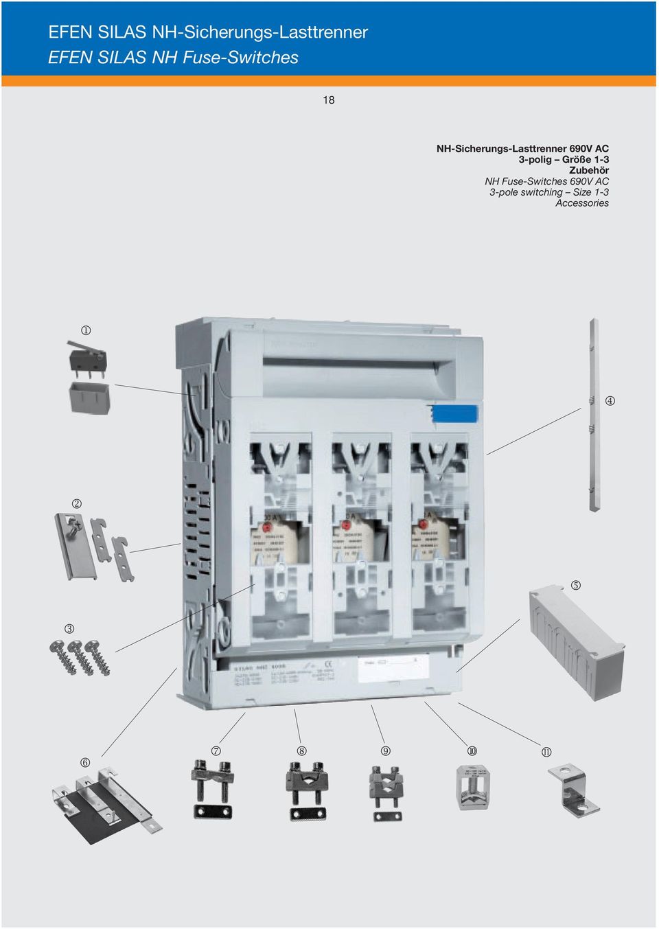 Fuse-Switches 690V AC 3-pole