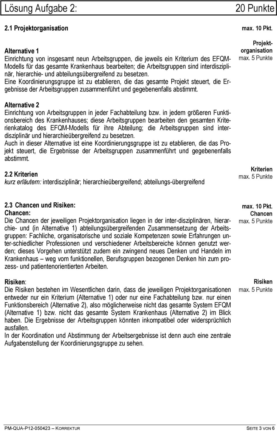 interdisziplinär, hierarchie- und abteilungsübergreifend zu besetzen.