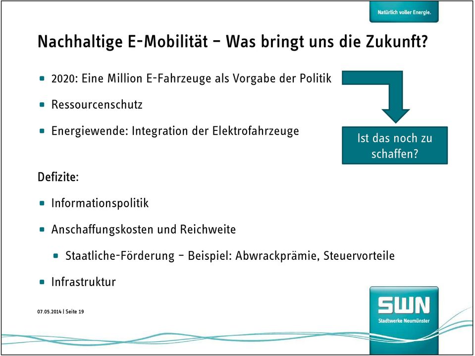 Integration der Elektrofahrzeuge Defizite: Ist das noch zu schaffen?