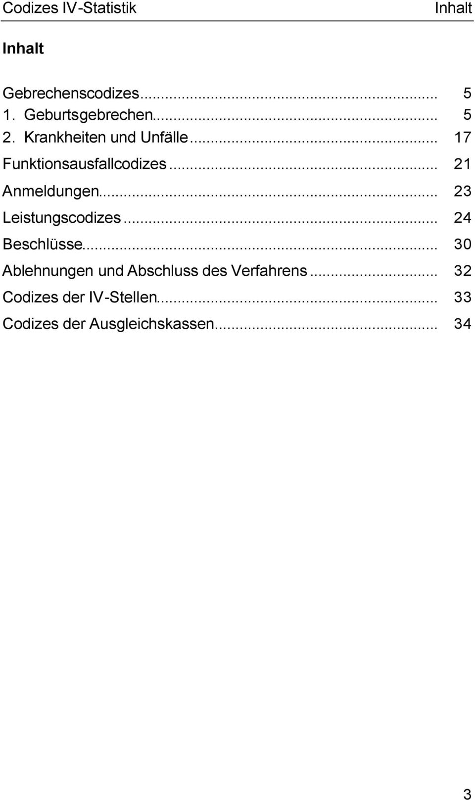 .. 23 Leistungscodizes... 24 Beschlüsse.