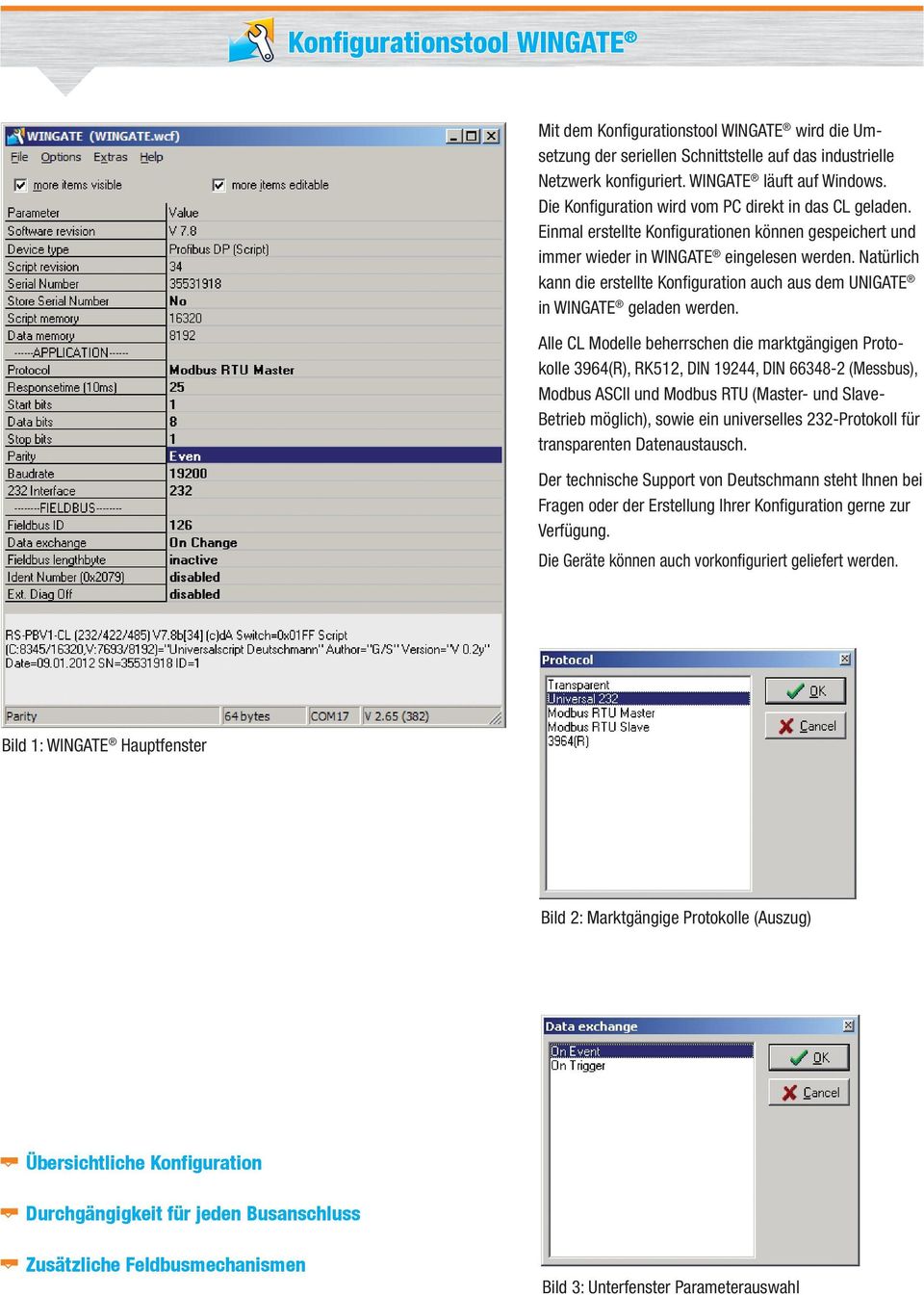 Natürlich kann die erstellte Konfi guration auch aus dem UNIGATE in WINGATE geladen werden.