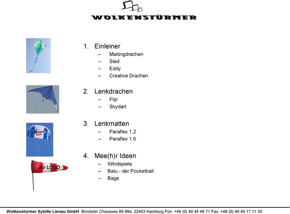 Drachen 2. Lenkdrachen Flip Skydart 3.