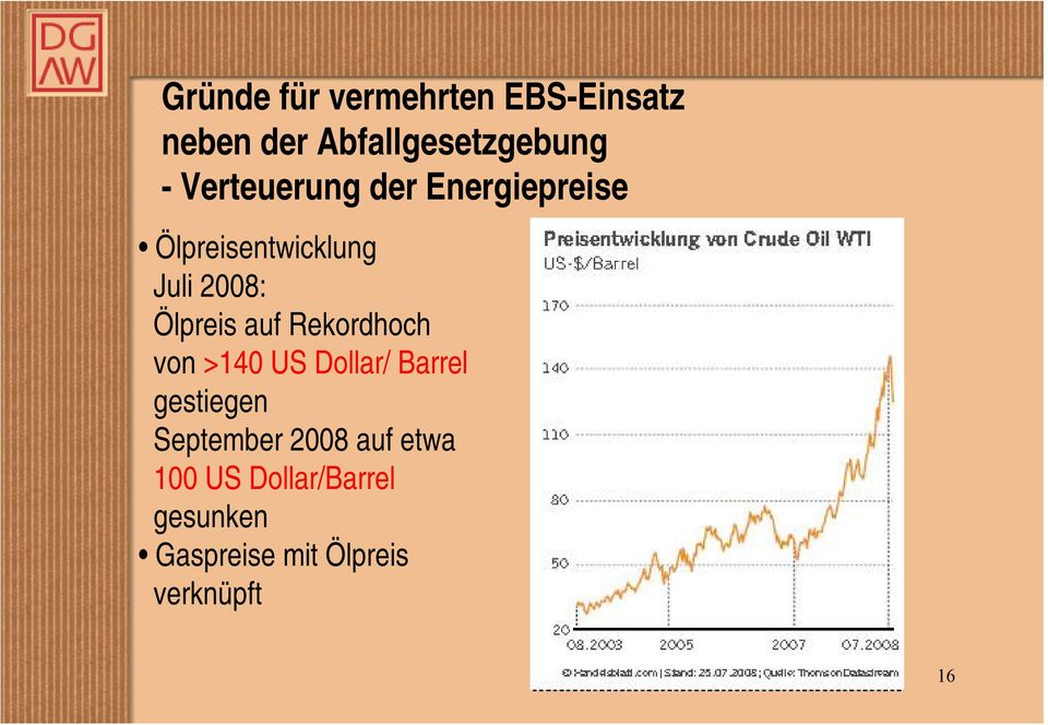 Ölpreis auf Rekordhoch von >140 US Dollar/ Barrel gestiegen