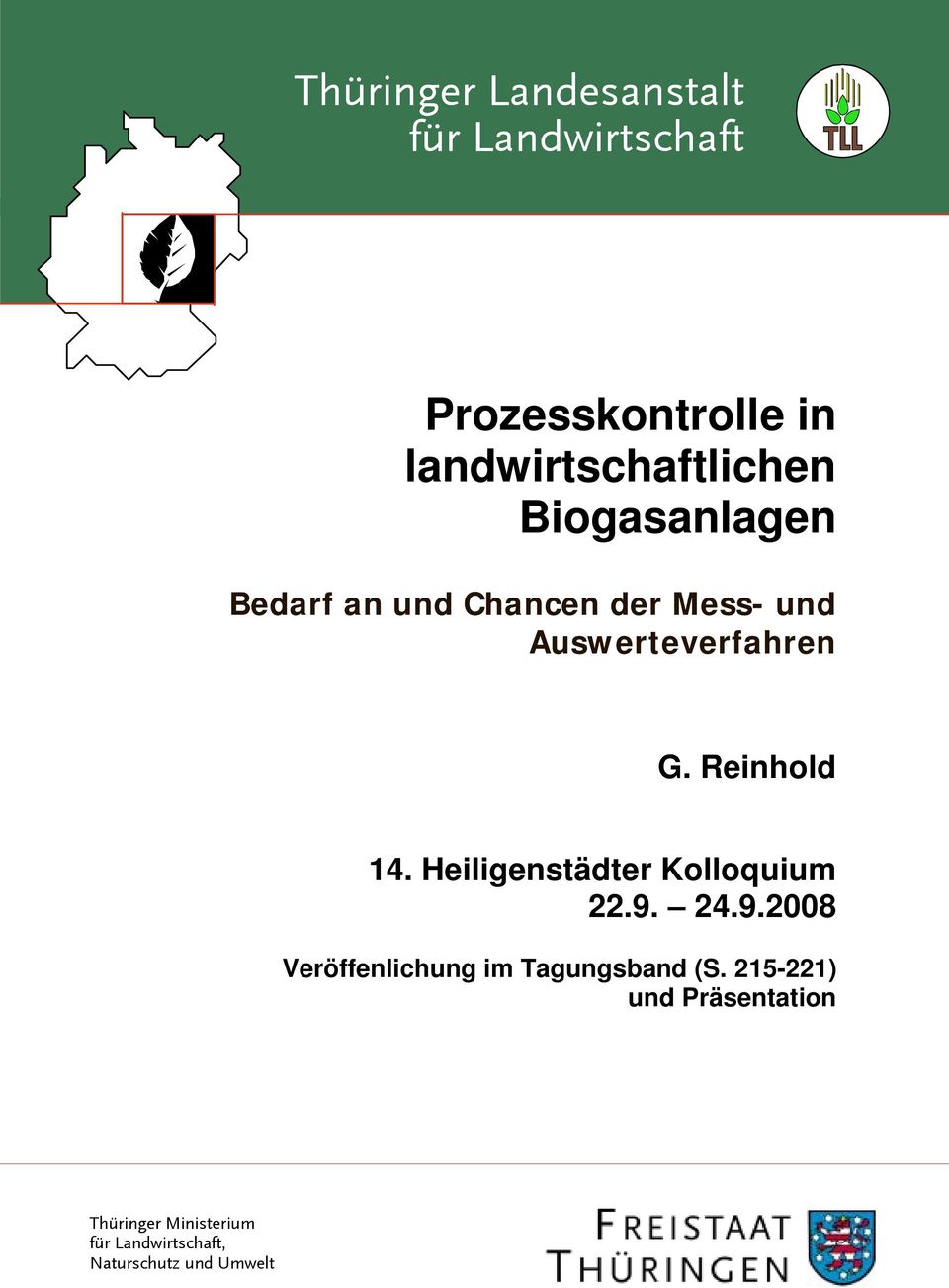 Auswerteverfahren G. Reinhold 22.9. 24.9.28 Veröffenlichung im Tagungsband (S.
