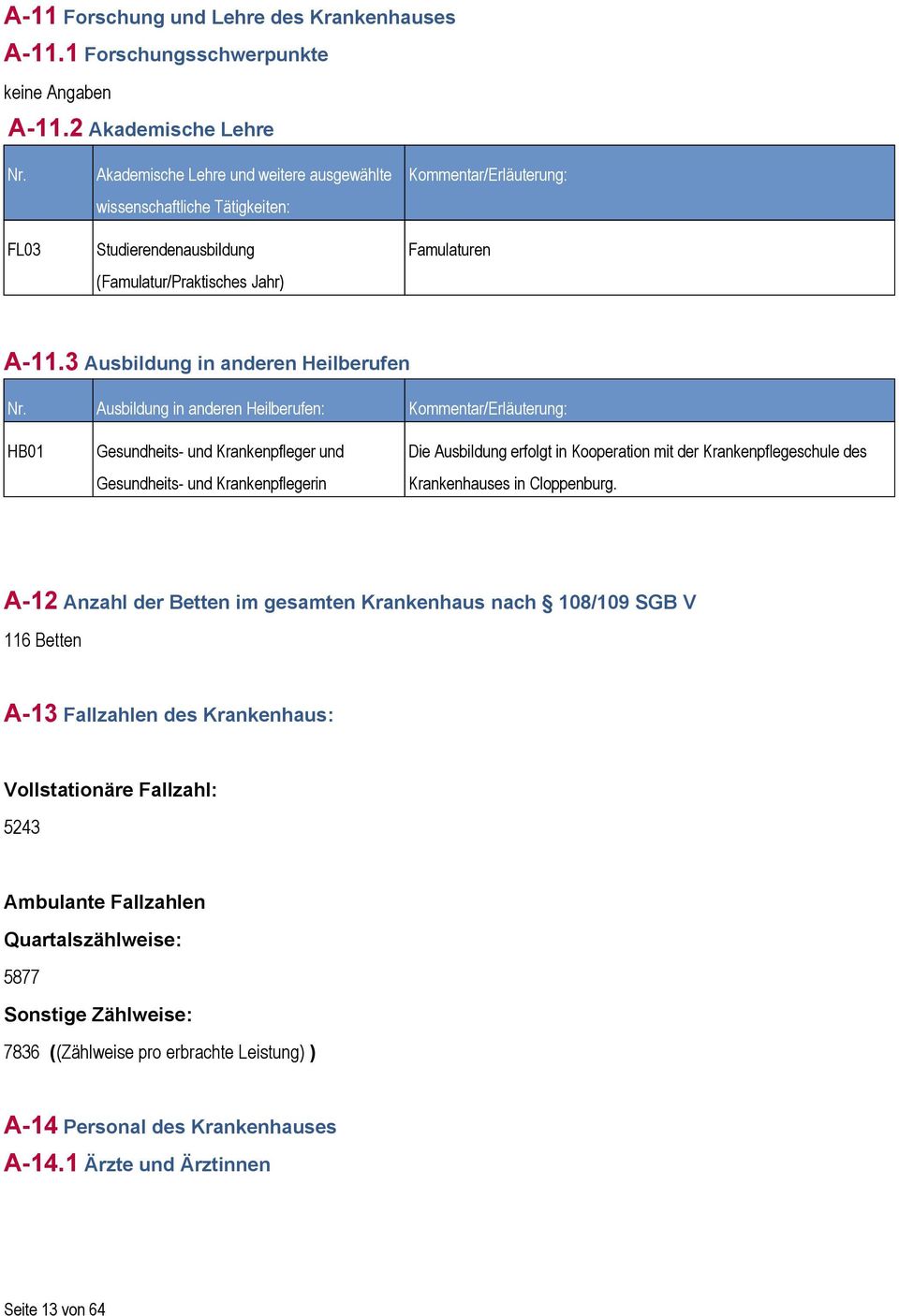 3 Ausbildung in anderen Heilberufen Nr.