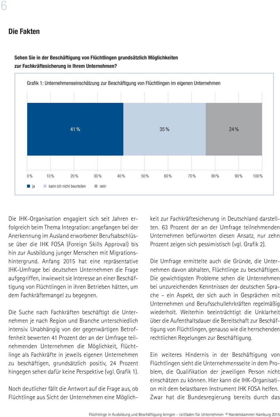 nein Die IHK-Organisation engagiert sich seit Jahren erfolgreich beim Thema Integration: angefangen bei der Anerkennung im Ausland erworbener Berufsabschlüsse über die IHK FOSA (Foreign Skills