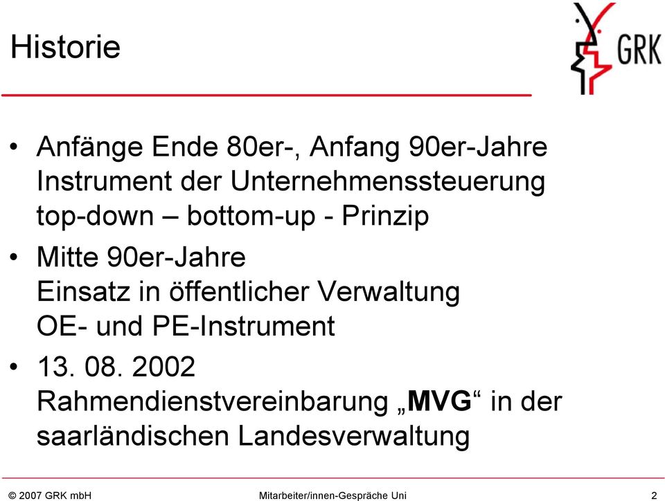 öffentlicher Verwaltung OE- und PE-Instrument 13. 08.