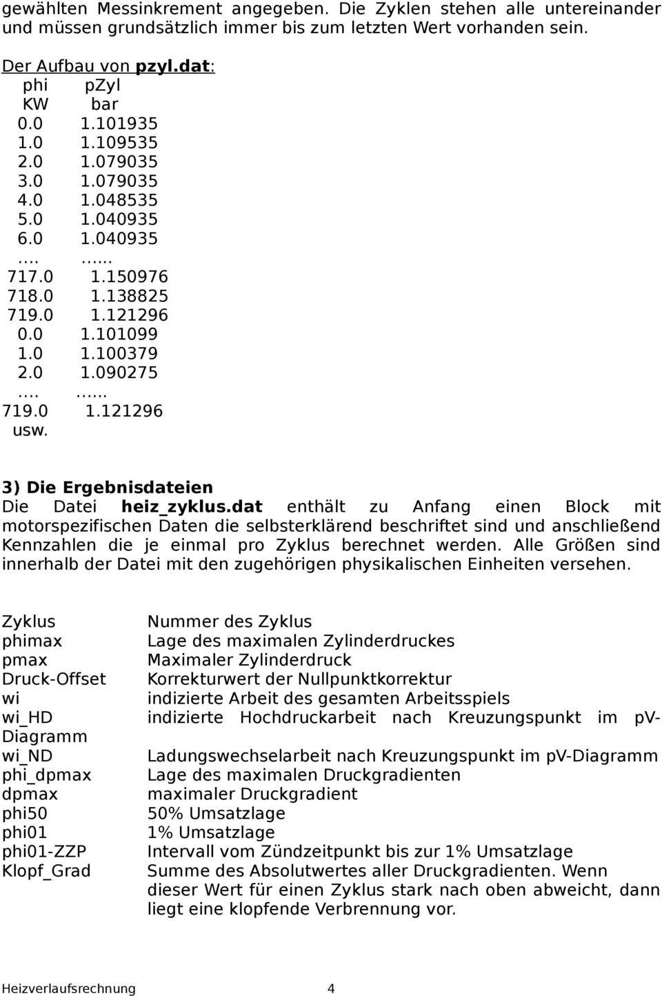 3) Die Ergebnisdateien Die Datei heiz_zyklus.