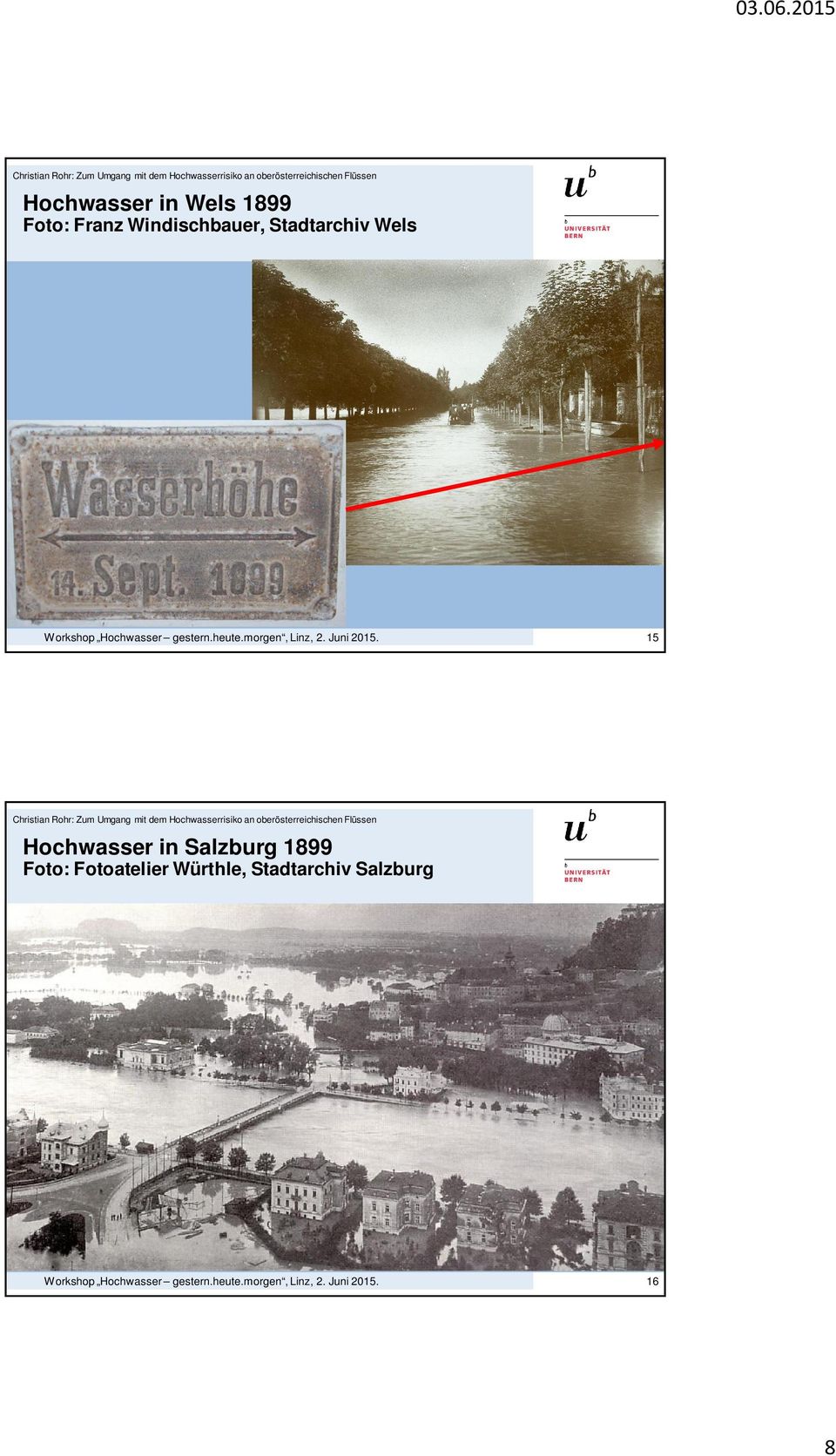 Hochwasser in Salzburg 1899 Foto: