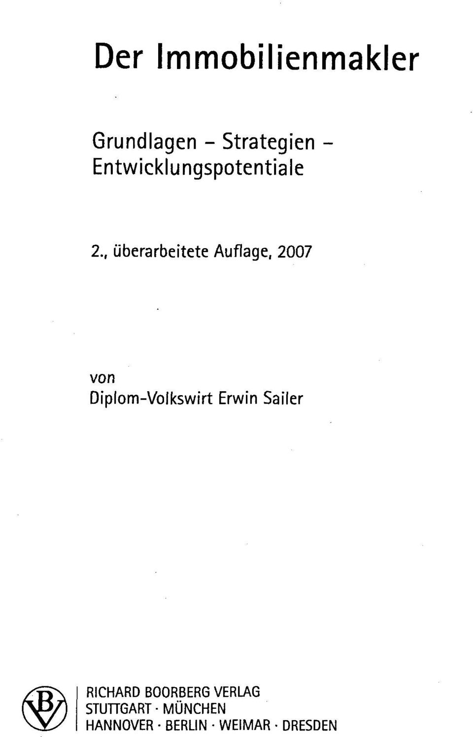 , überarbeitete Auflage, 2007 von Diplom-Volkswirt